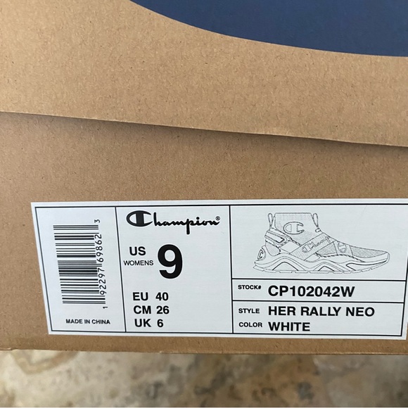Champion Womens Her Rally Neo White Size 9 - Picture 11 of 11